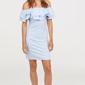H&M Dresses - H&M Blue Off The Shoulder Dress H&M Dresses - H&M Blue Off The Shoulder Dress